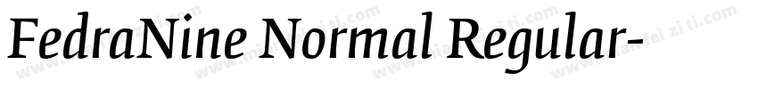 FedraNine Normal Regular字体转换